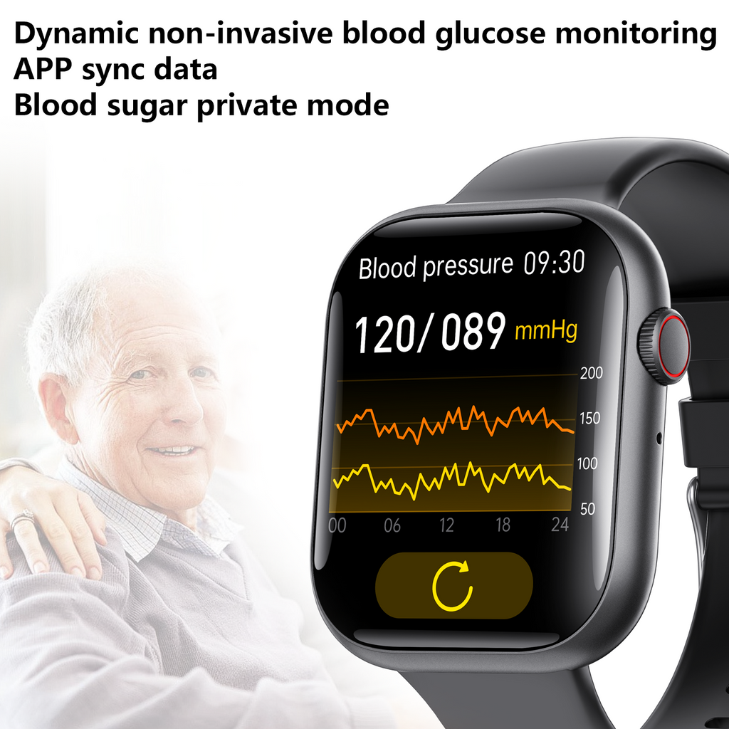 Smart Watch for Men Women Health: blood sugar monitor  blood lipids Uric acid-4
